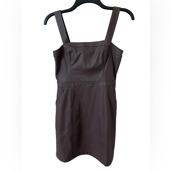 Abercrombie & Fitch Dresses & Skirts - Abercrombie Faux Leather Overall Dress - Black - Small